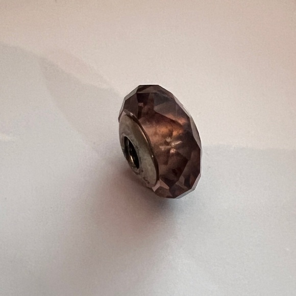 Pandora Retired Purple Silver Beaded Charm - Picture 2 of 8